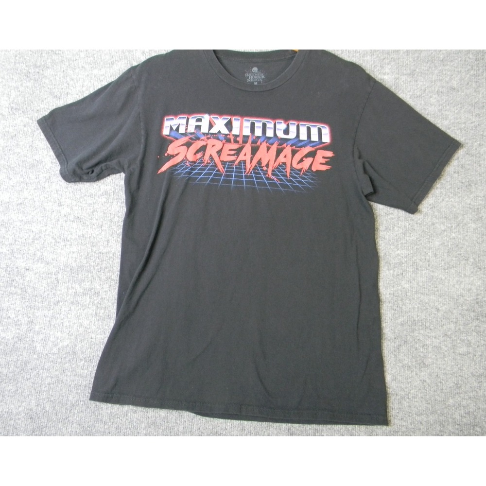 Universal HHN 2019 Maximum Screamage T Shirt Medium Black Horror Graphic Tee